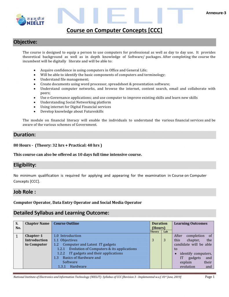 CCC Syllabus